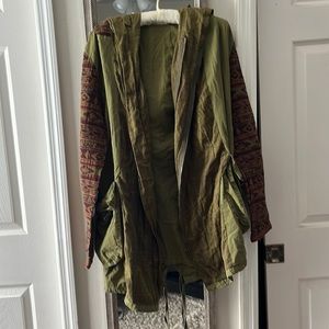 Green Oversized Free People Jacket